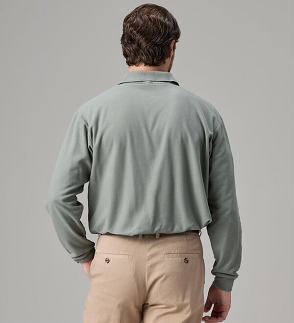 「＜アーノルド　パーマー＞ワンポイント刺しゅう鹿の子ポロシャツ（長袖・半袖）（メンズポロシャツ）」｜詳細画像