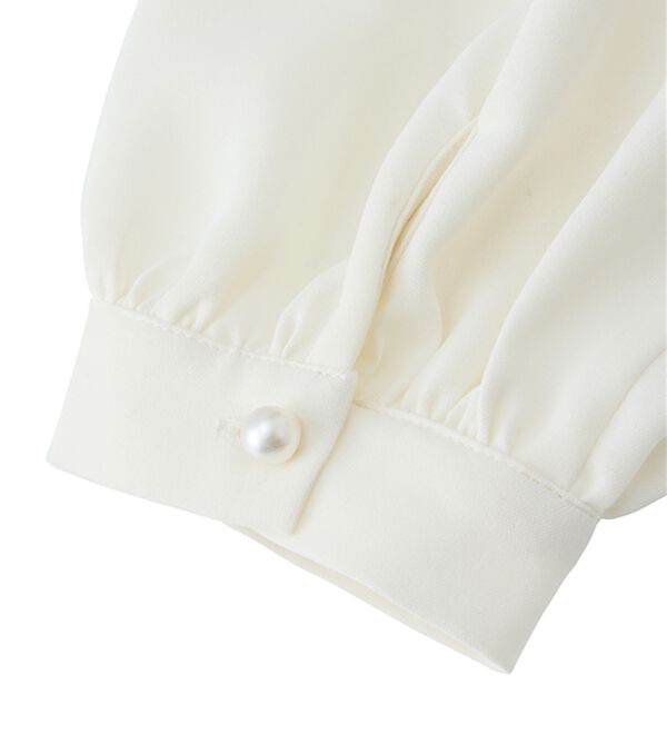 RANAN（ラナン）の「フリル衿ボウタイギャザーブラウス（ブラウス）」｜詳細画像