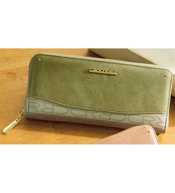 BELLUNA（ベルーナ）の「＜クロコダイル＞ジャカード織使い長財布（財布・パスケース）」｜グリーン