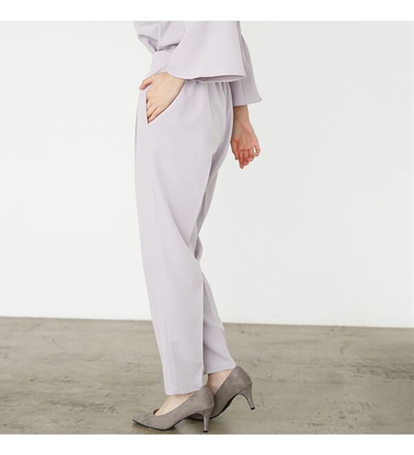 GeeRA（ジーラ）の「ミニ衿ペプラムデザインセットアップ（パンツスーツ）」｜詳細画像