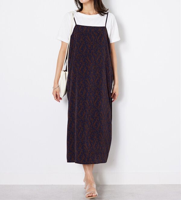 BELLUNA（ベルーナ）の「【2点セット】花柄プリントキャミワンピースアンサンブル（プリントワンピース）」｜詳細画像