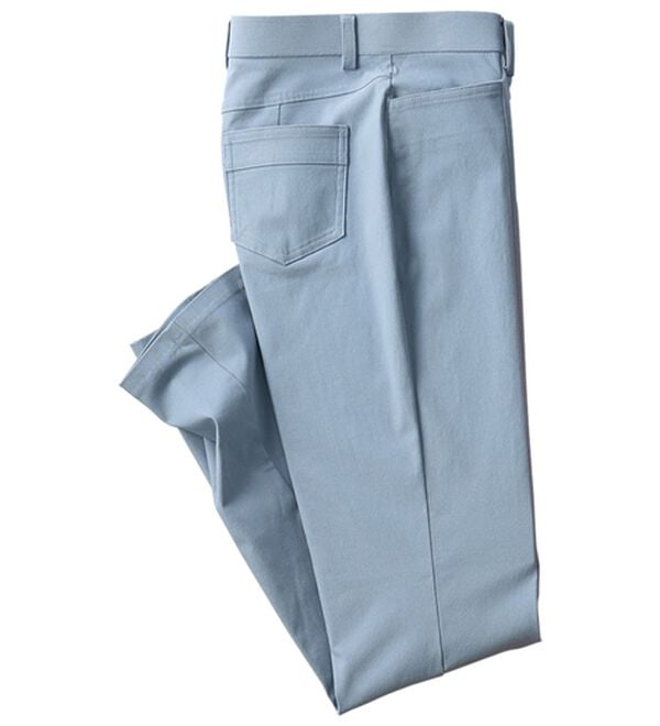 BELLUNA（ベルーナ）の「ウルトラ美脚ストレッチ多機能パンツ（フルレングスパンツ）」｜サックス