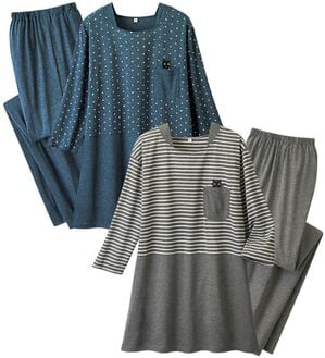 ルフラン（ルフラン）の「【２着組】お得なリラックス猫ホームスーツ（パジャマ・ルームウェア）」｜詳細画像