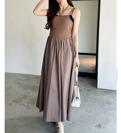 GeeRA（ジーラ）の「着回し異素材ドッキングキャミワンピース（ドッキングワンピース）」