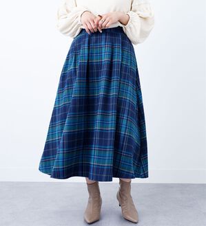 BELLUNA（ベルーナ）の「大人顔チェックスカート（ロングスカート）」｜詳細画像