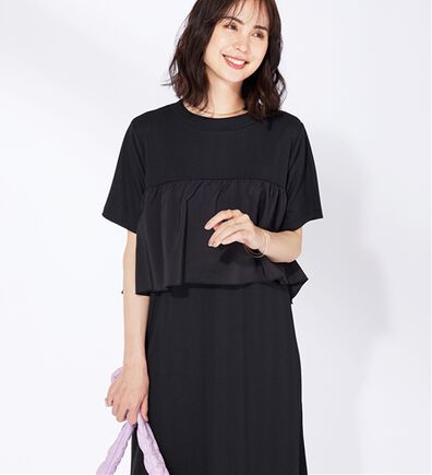 BELLUNA（ベルーナ）の「胸元フリルデザインワンピース（その他ワンピース）」