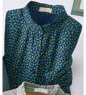 ルフラン（ルフラン）の「選べる！夏色ダブルガーゼブラウス（ブラウス）」｜ネイビー系花柄