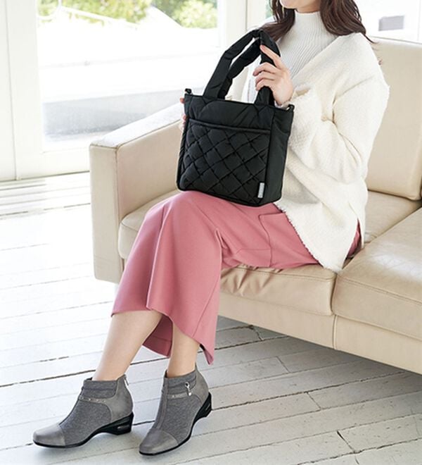 BELLUNA（ベルーナ）の「メッシュデザイン軽量２ＷＡＹ手提げ（ハンドバッグ）」｜詳細画像