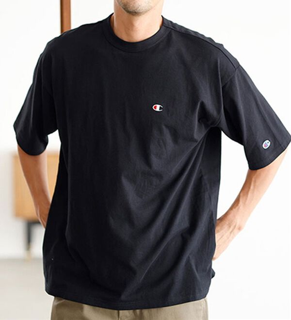 チャンピオン＞綿100％リラックスフィット5分袖Tシャツ 