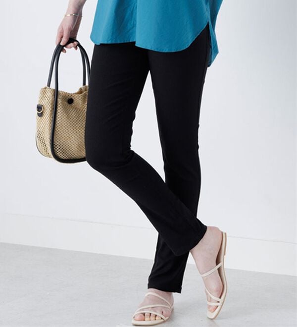 A HAPPY MARILYN（アハッピーマリリン）の「【Ｍ～８Ｌ】【選べる丈】のび～る ストレッチ ツイル 魔法の 美脚レギンスパンツ（スリム・スキニーパンツ）」｜詳細画像