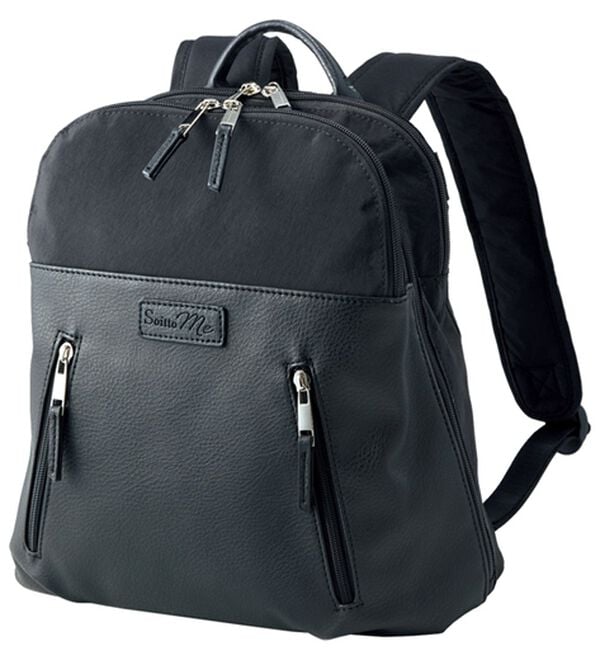 BELLUNA（ベルーナ）の「＜Ｓｏｉｔｔｏ　Ｍｅ＞中身が見やすい３層リュック（リュック）」｜ブラック