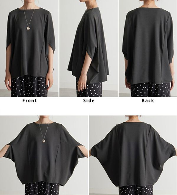 BELLUNA（ベルーナ）の「美しく隠す！技ありカットジョーゼットトップス（カットソー）」｜詳細画像