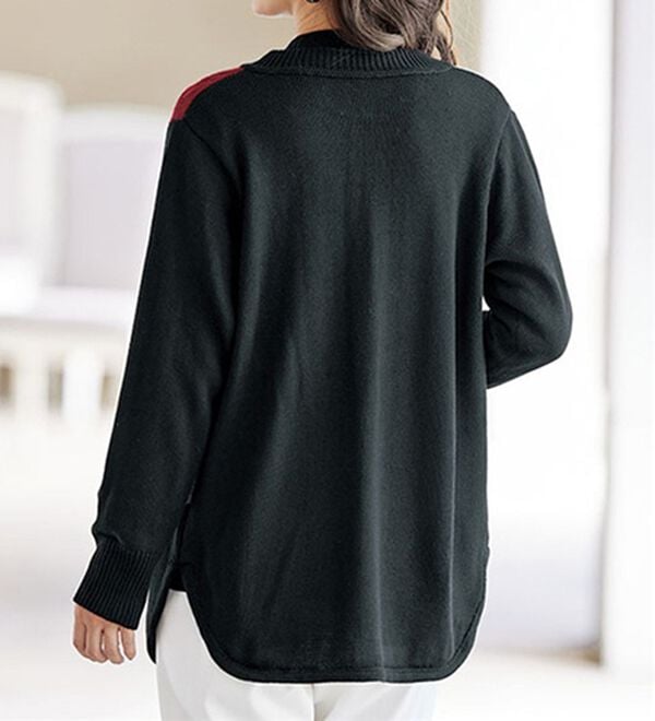 BELLUNA（ベルーナ）の「配色切替ケーブル柄ニットアンサンブル（アンサンブル）」｜詳細画像