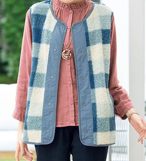 ルフラン（ルフラン）の「モコモコあったかボアベスト（ベスト）」｜詳細画像