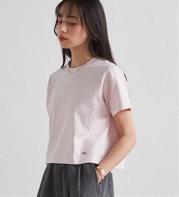 RANAN（ラナン）の「【5つの機能付】ひんやり着回し抜群ベーシックＴシャツ＜選べる着丈＞（Tシャツ）」｜詳細画像