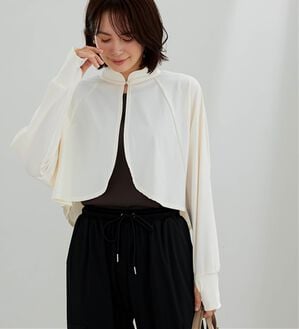 BELLUNA（ベルーナ）の「ヒンヤリ爽快！スタンド衿ボレロ（その他カーディガン）」｜アイボリー