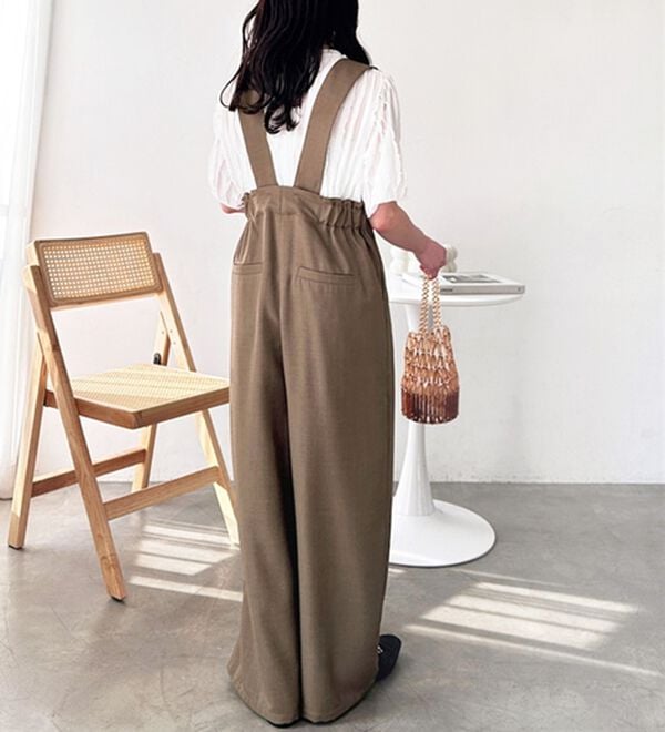 GeeRA（ジーラ）の「フロントジップハイウエストサロペット（オールインワン）」｜詳細画像