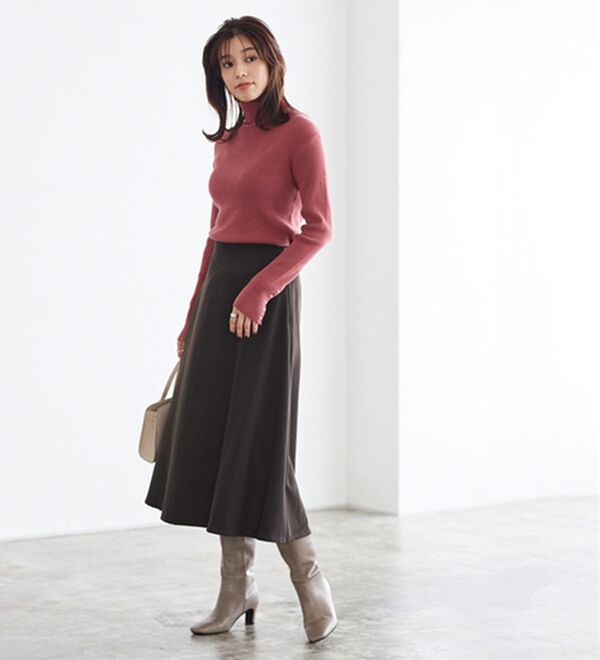 Pierrot（ピエロ）の「【選べるネック】もっちり袖パールニット（ニット・セーター）」｜詳細画像