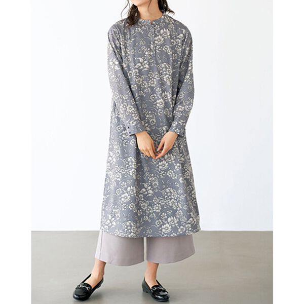 BELLUNA（ベルーナ）の「花柄プリントオーガンジー重ねワンピースアンサンブル（プリントワンピース）」｜詳細画像