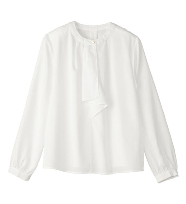 alotta（アロッタ）の「金ボタン付ボウタイブラウス（ブラウス）」｜詳細画像