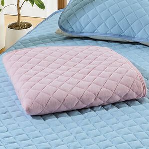 「綿１００％１年中快適軽寝具２枚組（敷パッド）」｜ピンク