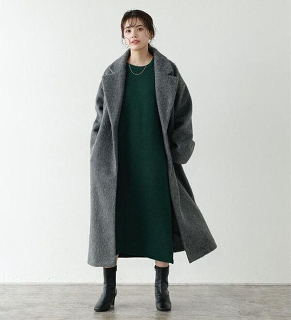 Pierrot（ピエロ）の「【Pierrot限定サイズ】パフスリーブロングニットワンピース（ニットワンピース）」｜詳細画像