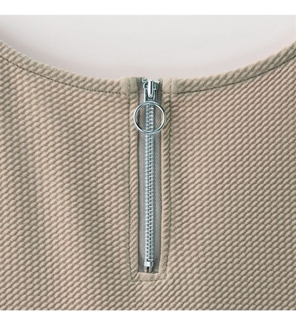 GeeRA（ジーラ）の「ひんやり快適！ジャカードスキッパーワンピ（カットソーワンピース）」｜詳細画像