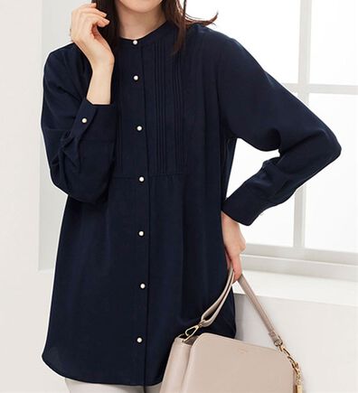 BELLUNA（ベルーナ）の「パール使いピンタックデザインチュニック（チュニック）」