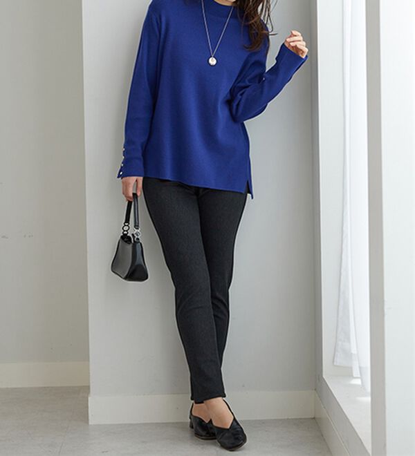 BELLUNA（ベルーナ）の「裏ベロアストレッチ素材レギンスパンツ【Prima fit pants】（スパッツ・レギンス）」｜詳細画像
