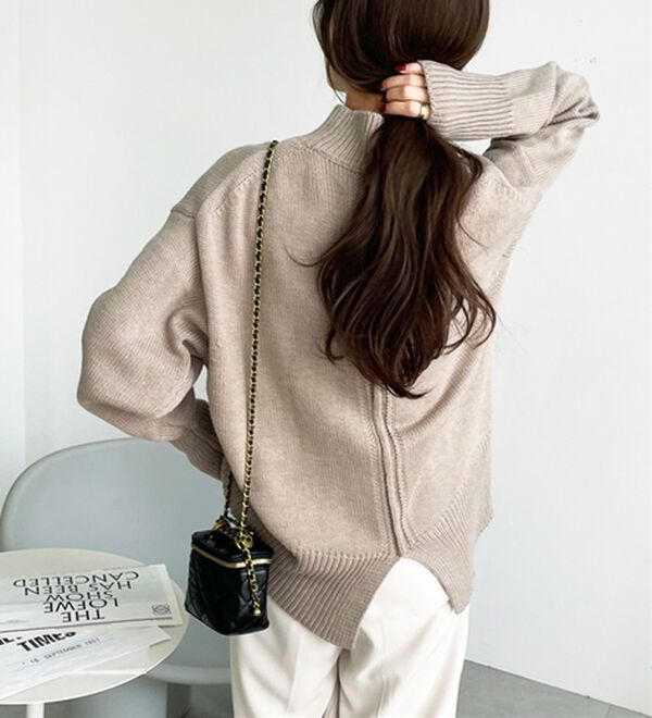 GeeRA（ジーラ）の「バックスリットニットトップス（ニット・セーター）」｜詳細画像