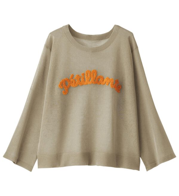 BELLUNA（ベルーナ）の「サガラ刺しゅうシアーニットプルオーバー（ニット・セーター）」｜詳細画像