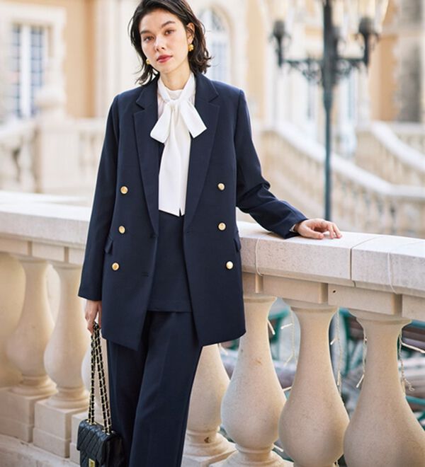 GeeRA（ジーラ）の「【入卒式/セレモニー】着回しベスト＆ジャケットセットスーツ（パンツスーツ）」｜詳細画像