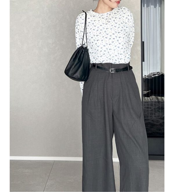 GeeRA（ジーラ）の「３タックワイドパンツ（フルレングスパンツ）」｜詳細画像