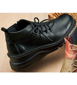 ルフラン（ルフラン）の「アビータ　サイドレースアップ　配色カジュアルシューズ（スニーカー）」｜ブラック