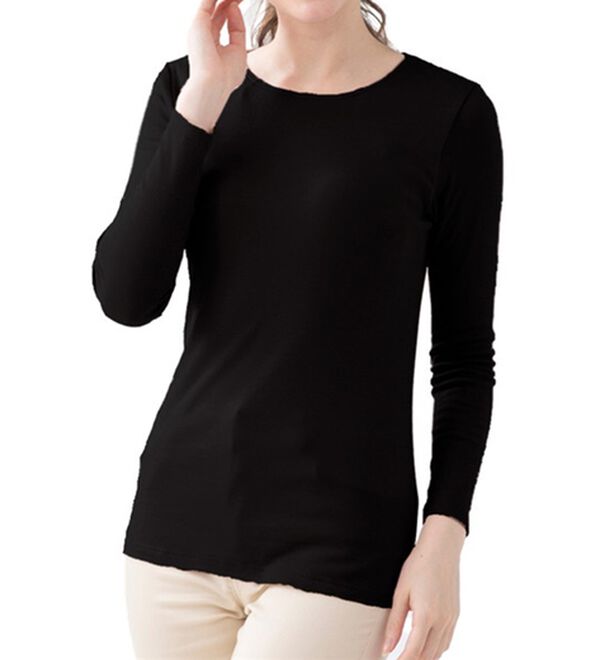 LAVIENNE（ラヴィエンヌ）の「綿１００％吸湿発熱あったかインナー　カップ付（ブラトップ・カップ付きインナー）」｜詳細画像