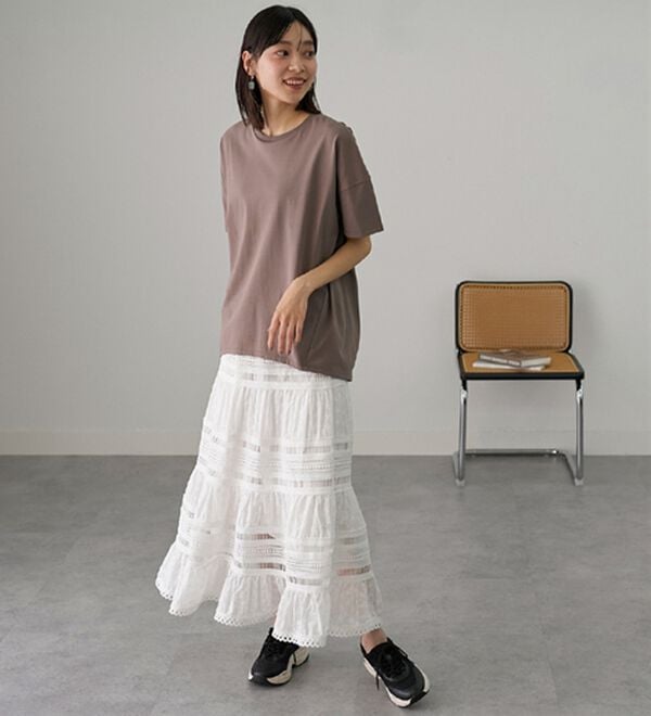 BELLUNA（ベルーナ）の「シュッと体型カバー！コクーンTシャツ（カットソー）」｜詳細画像