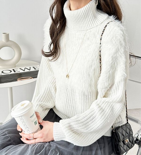 anuans ウールニットポロシャツ ウールニットポロシャツ（ニット