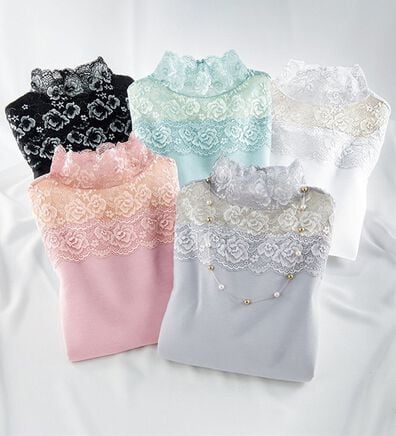 「【５色組】気分華やぐ！汗取り付レースインナー（肌着・インナーウェア）」
