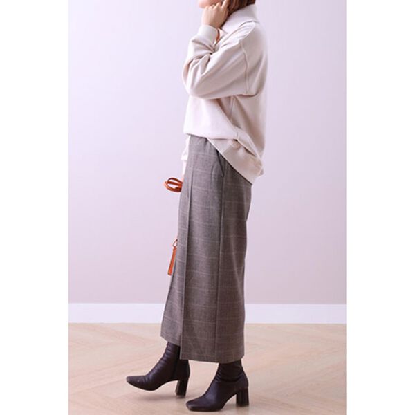 BELLUNA（ベルーナ）の「ストレッチ素材ベルト付ワイドパンツ（ワイドパンツ・ガウチョ）」｜詳細画像