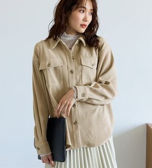 BELLUNA（ベルーナ）の「やわらかコーデュロイ素材シャツジャケット（その他ジャケット）」｜詳細画像