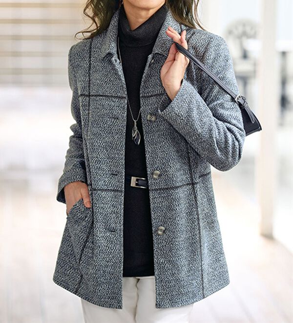 BELLUNA（ベルーナ）の「３本針ステッチ使い杢調素材ジャケット（その他ジャケット）」｜詳細画像