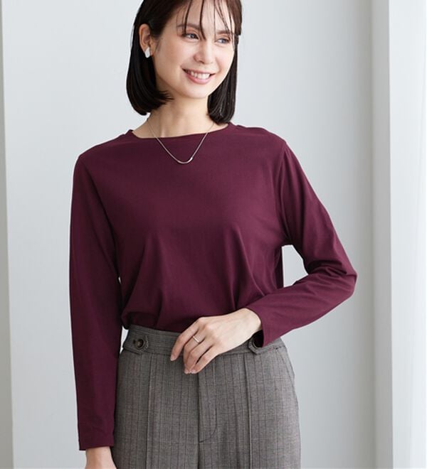 BELLUNA（ベルーナ）の「綿１００％大人顔サマ見えプルオーバー（カットソー）」｜詳細画像