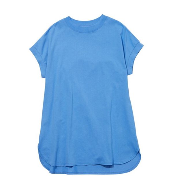 GeeRA（ジーラ）の「綿１００％フレンチスリーブチュニックＴシャツ（カットソー）」｜詳細画像