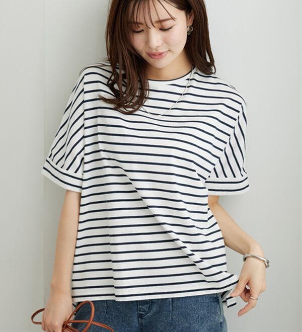 BELLUNA（ベルーナ）の「ヒンヤリ実感！大人顔サマ見えゆったりＴシャツ（Tシャツ）」｜詳細画像