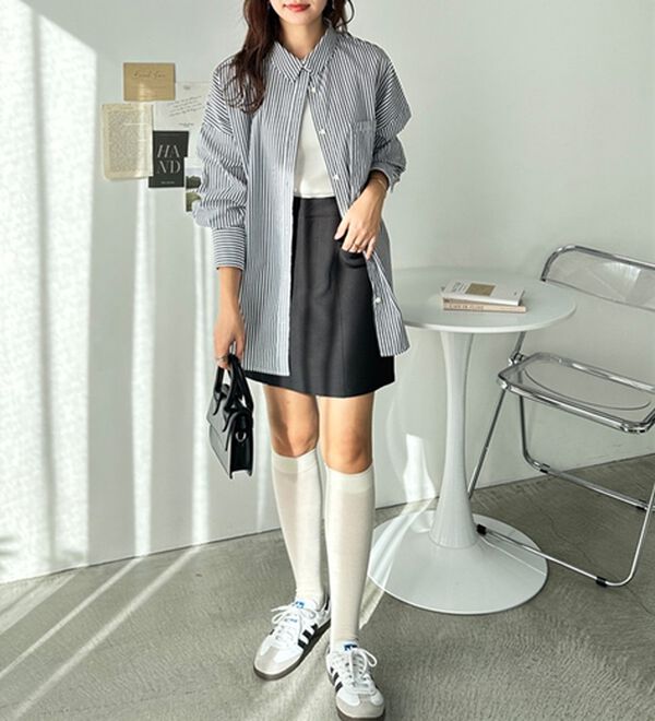 GeeRA（ジーラ）の「アソート柄オーバーサイズシャツ（シャツ）」｜詳細画像