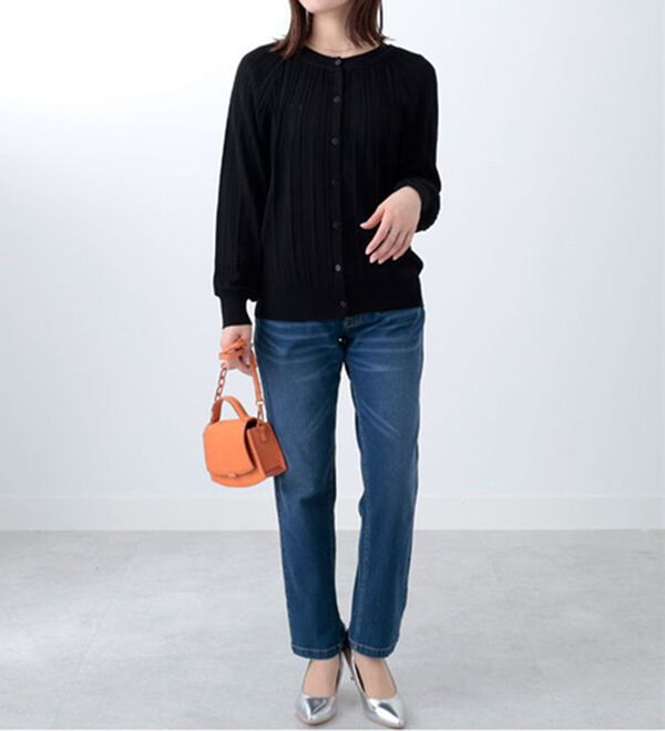 BELLUNA（ベルーナ）の「ラグラン使いプリーツカーディガン（ニットカーディガン）」｜詳細画像