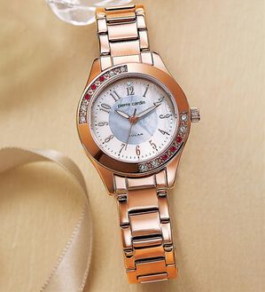 BELLUNA（ベルーナ）の「＜ピエールカルダン＞ダイヤステンレスソーラー腕時計（腕時計）」｜ピンクゴールドカラー