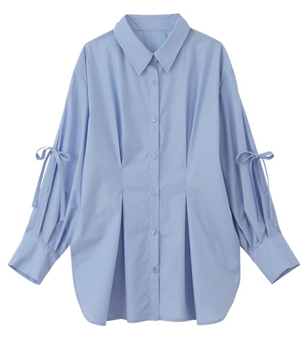 RANAN（ラナン）の「ウエストタック袖リボンシャツ（シャツ）」｜詳細画像