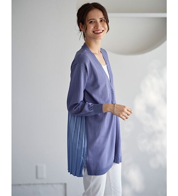 BELLUNA（ベルーナ）の「スタイルアップ！バックプリーツカーディガン（ニットカーディガン）」｜詳細画像