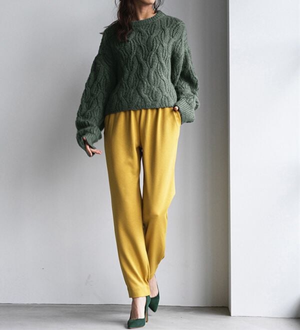 RANAN（ラナン）の「ビッグケーブル短丈ニット（ニット・セーター）」｜詳細画像